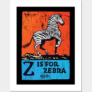 Zebra-1 Distressed Posters and Art